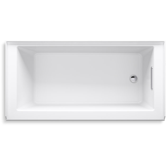 Kohler Underscore 60" x 30" Alcove/Tile in Soaking Acrylic Bathtub & Reviews Wayfair